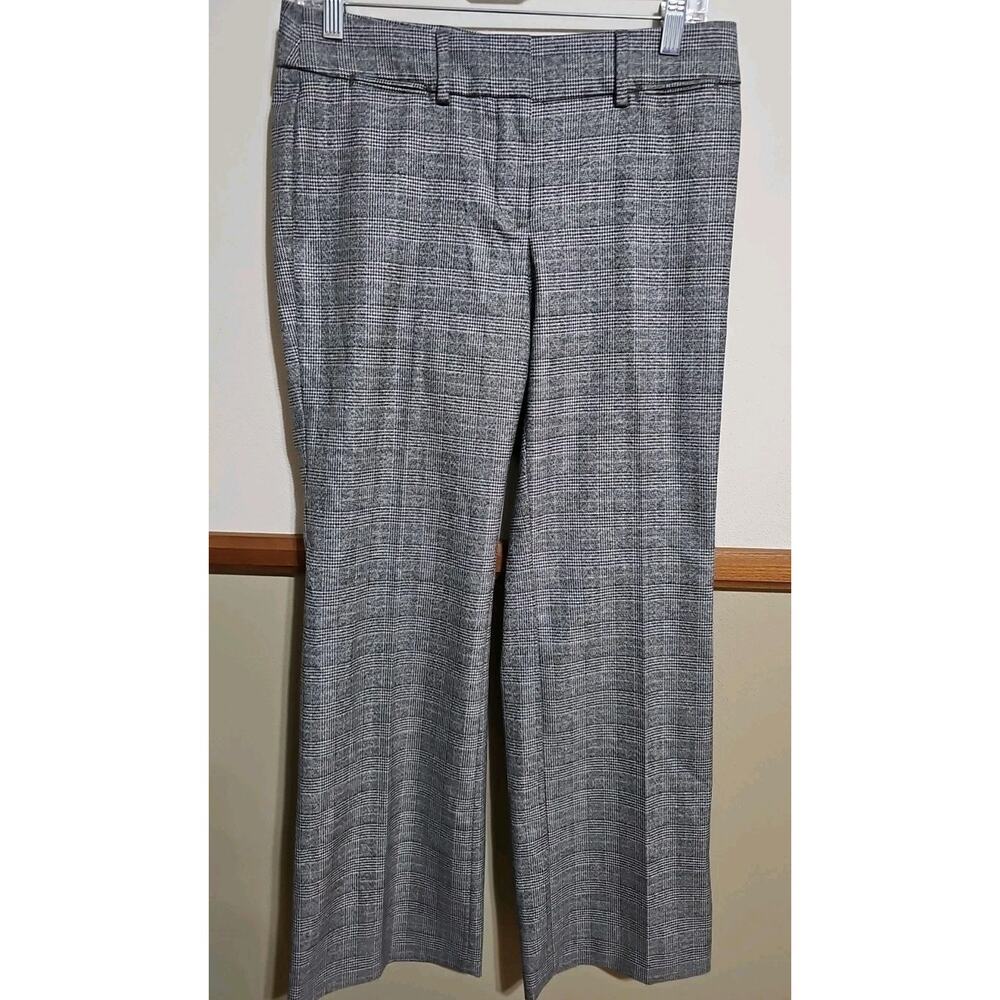 Loft Petites Marisa Trouser Pants Size 4P Gray Plaid